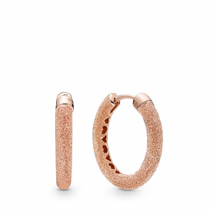 Pandora Rose™ Matte Brilliance Hoop Earrings Outlet NZ (567942-YDX)